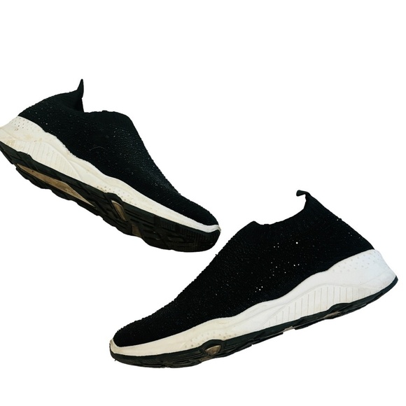 Le Chateau Black Glitter SZ 40 US 9 Stretchy Sneakers Trainers - Picture 3 of 9